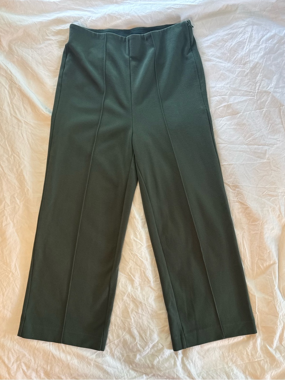 Ann Taylor Olive Green Pants with Branded Waistband Size M